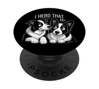Border Collie Herding Funny Pun Dog PopSockets Adhesive PopGrip