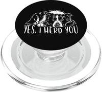 Border Collie I Herd You Herd You Dog Funny Dog Saying PopSockets PopGrip for MagSafe