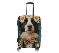 Border Collie in Suit Poster_ Border Collie Portrait_ Border Collie Oil Painting_ Animal Head Human Body Poster_ Funny Dog Poster_ Pet Print-1_4Luggage Case Covers(19-21inch)