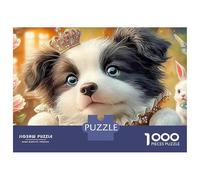 Border Collie Jigsaw Puzzle for Adults 1000 Pieces for Loved Ones Cute Animals Wall Art Colorful Artwork Vibrant Imagery Perfectly-Fitting 70x50cm/1000pcs