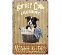 Border Collie Jigsaw Puzzles 1000 Pieces for Adults - Laundry Wash & Dry All Fur Varieties Wooden Puzzles for Adults and Family Home Decoration Family Entertainment Leisure Fun Interactive