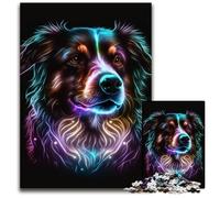 Border Collie Jigsaw Puzzles for Adults 1000 Impossible Jigsaw Puzzles for Adults Family Fun Activity, Brain Challenge, for Teenager 50x75CM/19.68x29.52inch