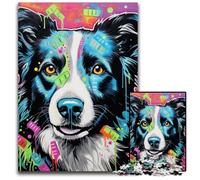 Border Collie Jigsaw Puzzles for Adults 1000 Piece Jigsaw Puzzles for Adults for Family And Friends, Suitable for Ages 14+ 26X38CM/10.23x14.96inch