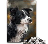Border Collie Jigsaw Puzzles for Adults 1000 Pieces,Challenging Game And Family Play for Is Ideal As A Gift for The Whole Family (50x75cm)