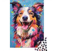 Border Collie Jigsaw Puzzles for Adults Animal Puzzles 1000 Pieces Impossible Puzzle for Adults Gifts 1000pcs (75x50cm)