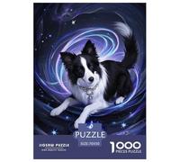 Border Collie Jigsaw Puzzles Puzzle for Adults Kids. 1000 Piece Impossible Challenge Toy Educational Game Home Decoration for Educational Games Gifts 70x50cm/1000pcs