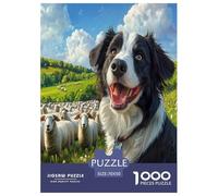 Border Collie Jigsaw Puzzles Puzzle for Adults Kids. 1000 Pieces Impossible Challenge Toy Educational Games Home Decoration for Adults& Kids Age 14 Years Up 70x50cm/1000pcs