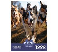Border Collie Jigsaw Puzzles Puzzles for Adults Kids. 1000 Pieces Impossible Challenge Toy Educational Game Home Decoration for Adults& Kids Age 14 Years Up 38x26cm/1000pcs
