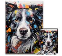 Border Collie JigsawPuzzle 1000 Pieces for Adults Challenging Puzzles Brain Teaser, Adult Game, Family Interactive Activity 50x75CM/19.68x29.52inch