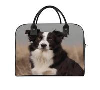 Border Collie Laptop Tote Bag Casual Travel Handbag Multi Pocket Shoulder Bags for Work Travel