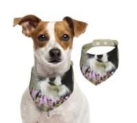 Border Collie Lawn Black Border Collie Pets,Dog Bandanas Cotton Pet Scarf Adjustable Bibs for Pet,M