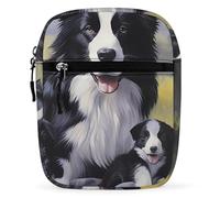 Border Collie Little Around Mama Small Crossbody Bag for Men Women