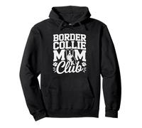 Border Collie Mom Club Retro Badge Herding Dog Owner Pullover Hoodie