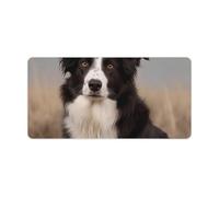 Border Collie Mouse Pad Non-Slip Rubber Base Desk Protector Mat Waterproof Desk Pad Extended Large Gaming Keyboard Mat for Office Work Home Desktop Accessory