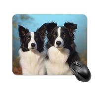 Border Collie Mouse Pad Square Mouse Mat Non-Slip Rubber Base Mousepad Wireless Mice Mat for Gaming, Office & Home, Waterproof Mouses Mats for Laptop/Desktop 20 * 25cm