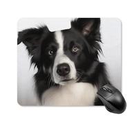Border Collie Mouse Pad Square Mouse Mat Non-Slip Rubber Base Mousepad Wireless Mice Mat for Gaming, Office & Home, Waterproof Mouses Mats for Laptop/Desktop 25 * 30cm