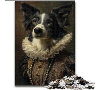 Border Collie Noble JigsawPuzzle 1000 Pieces for Adults, Challenging Game And Family Play Artists Collection, Fine Art for Age 14 Years Up (50x75cm)