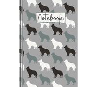 Border Collie Notebook: Cute Border Collie Lined Journal, The Perfect Novelty Border Collie Gift for a Collie Lover or Sheepdog Owner - Winter Blue/Grey
