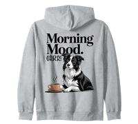 Border Collie Owner Herding Dog Morning Collie Zip Hoodie