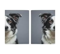 Border Collie Passport Holder Ultra Slim PU Leather Travel Document Organizer Compact Premium International US Passport Protector Cover for Women Men