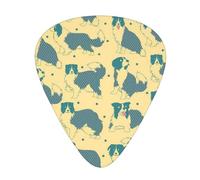 Border Collie Pattern Guitar Plectrums, 12 Pcs Lightweight Guitar Plectrums, 0.46mm/0.71mm/0.96mm Thickness For Acoustic Guitar Acoustic Electric Guitar Ukulele Bass
