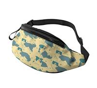 Border Collie Pattern Running Fanny Pack Belt Bag with Adjustable Strap for Women Men Sports Fitness Hands Free Wallet Waist Bag