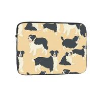 Border Collie Pattern Shockproof Laptop Sleeve - Slim & Lightweight Notebook Case For Ipad & More (10"-17")