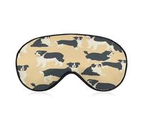 Border Collie Pattern Sleep Mask Eye Mask Travel Eye Cover