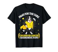 Border Collie Paws The Cure Childhood Cancer Awareness 2026 T-Shirt
