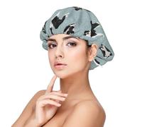 Border Collie Pet Dog Breed Nursery,Adjustable Silk Hair Wrap Adult's Satin Sleeping Cap Hair Women's Elastic Sleep Bonnet