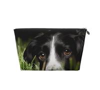 Border Collie Pets Grass Black Border Collie, Toiletry Pouch Makeup Bag Cosmetic Bag Portable Travel Toiletry Bag