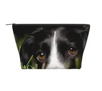 Border Collie Pets Grass Black Border Collie, Toiletry Pouch Makeup Bag Cosmetic Bag Portable Travel Toiletry Bag