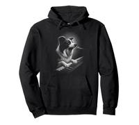 Border Collie Playing Keyboard Piano Player Dog Lover Pullover Hoodie