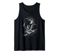 Border Collie Playing Keyboard Piano Player Dog Lover Tank Top