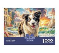 Border Collie Premium Jigsaw Puzzles for Adults A 1000-Piece Advanced-Level Set Featuring Challenging And Educational Games - Designed As The Jigsaw Puzzles for Adults And Mature K