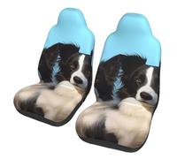 Border Collie Print Car Seat Covers Washable Car Front Seat Covers Set of 2 Universal Auto Front Seats Protector Interior Covers Fits for Car Auto Accessories