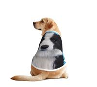 Border Collie Print Dog Vest, Soft Breathable Pet Shirt Clothes Sleeveless Fashion Apparel For Medium Large Breeds