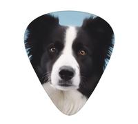 Border Collie Printed Custom 12 Pieces Guitar Pick In A Box,The Pick Makes Sound Clear, Ukulele, Electric Bass (0.46 0.71 0.96mm)