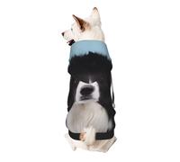 Border Collie Printed Dog Hoodie Soft Dog Sweatshirt Cute Cat Dog Clothes for Small Dogs Kitten Puppy, 2XL