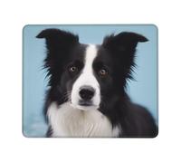 Border Collie Printed Gaming Mouse Pad 8x7.6 Inches, Non-Slip Rubber Base Laptop Mousepad Desk Mat with Stitched Edges for Gamer, Office, Home
