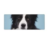 Border Collie Printed Kawaii Anime & Individuality Desk Mat 11.8"X31.5" Non-Slip Rubber Keyboard Pad & Computer Desk pad, for Home, Office,Study,Gaming