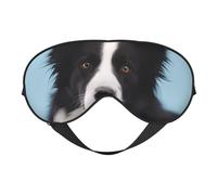 Border Collie Printing Sleep Mask for Women Men Double-Sided Print Soft Silk Eye Masks Eye Sleep Shade Cover