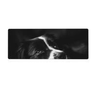 Border Collie Puppy Dog,Mouse Pad Large Desk Pad Computer Keyboard Mouse Mat With Non Slip Rubber Base 30 x 80 cm