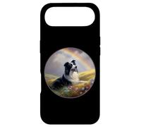 Border Collie Rainbow Bridge Colorful Dog Memorial Painting Case for iPhone Air