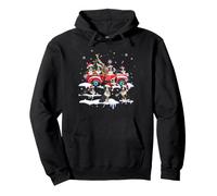 Border Collie Riding Red Truck Ugly Sweater Merry Christmas Pullover Hoodie