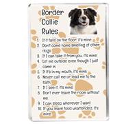 Border Collie Rules - Funny Pet Owner Quote - Dog Mum/Dad - Fridge Magnet - Novelty Gift