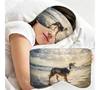 Border Collie Sea Sky Dog, Sleep Mask for Home Travel, Full Eye Covers Light Blocking Eye Mask Sleep Eye and Ear Muffs