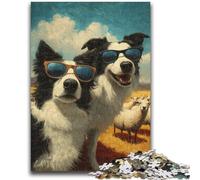 Border Collie Selfie 1000 Piece Jigsaw Puzzles for Adults Gifts,Decompressing Intellectual Educational Toy Great Gifts And Toys (38x26cm)