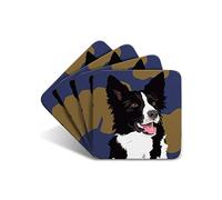 Border Collie - Set of 4 Coasters - Leslie Gerry Animal Gifts