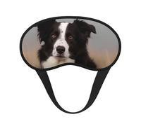 Border Collie Sleep Mask for Side Sleeper, Blackout Eye Mask for Women Men, Zero Pressure Sleeping Masks Soft Breathable Eye Cover Comfortable Blindfold Eyeshade for Night Sleep